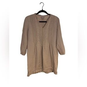 J.Jill 100% Linen Popover Tunic Medium